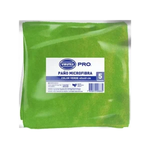 Paño Microfibra Verde 40X40Cm Virutex 5Uni