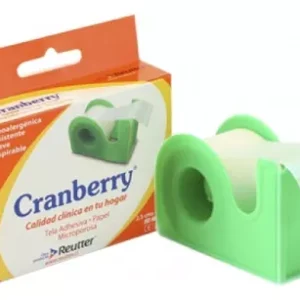 Tela adhesiva papel 5 x 9,1 mt dispensador Cranberry (SKU 10010867)