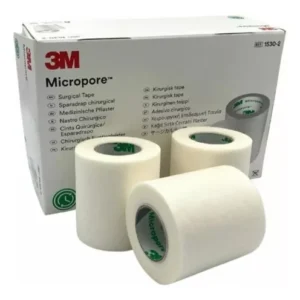 Tela micropore blanca dispensador 3M 5x 9,1cm -  unidad (SKU 10010855)