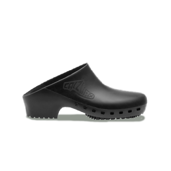 Zueco Calzuro 40-41 Negro Sin Perforaciones Sin Soporte De Talon