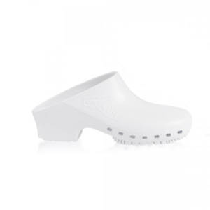 Zueco Calzuro 34-35 Blanco Con Perforaciones Sin Soporte De Talon Descolorizados