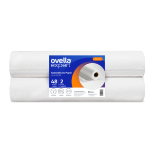 Sabanilla camilla de papel  Ovella rollo 48Mt Rollo 1 Hoja Blanca (SKU 10010801)