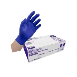 Guante Nitrilo Talla M Cobalto Tresor S>P 100Un