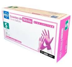 Guante Nitrilo Talla S rosado S>P 100 Un Heile (SKU 10010856)