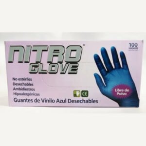 Guante Vinilo Talla S Nitroglove S P Azul