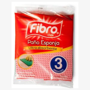 Paño Esponja Fibro 17X18Cm 3Uni