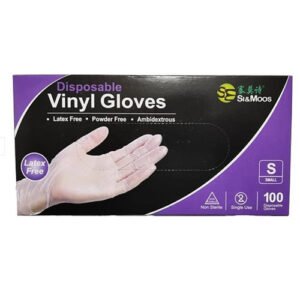 Guante Vinilo Talla S  S P Bco Moz 100Un (SKU 10010709 )