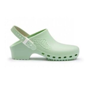 Zueco Calzuro S, 38-39 verde agua, sin perforaciones, con soporte (SKU 10080059)