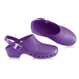 Zueco Calzuro C 34-35 morado, con perforaciones, con soporte (SKU 10080022)