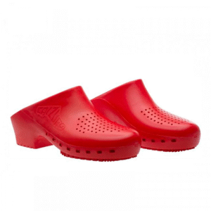 Zueco Calzuro C 34-35 rojo, con perforaciones, sin soporte (SKU 10080024)