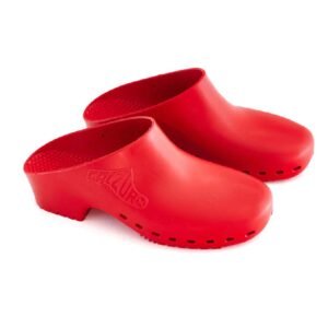Zueco Calzuro S 34-35 rojo, sin perforaciones, sin soporte (SKU 10080025)