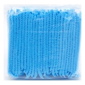 Gorro cirujano desechable celeste c/tiras, 100 un