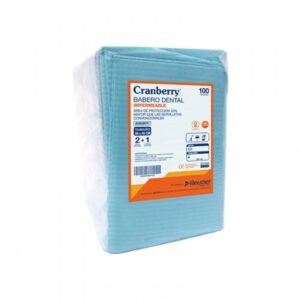 Babero desechable azul 3 capas x 100 un