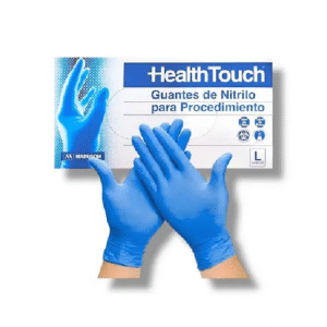 Guante Proced. Nitrilo Azul Health Touch no estéril 100 un Talla L